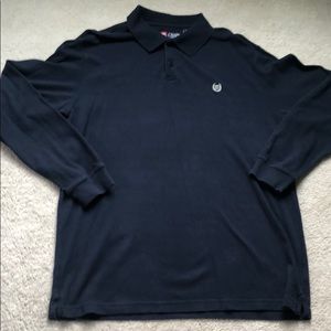 Chaps blue long sleeve polo
